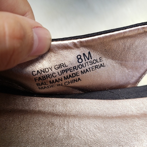 Black Twist Cork Bottom Wedge Heels - Picture 8 of 8